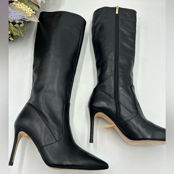 Women’s L’Agence tall leather boots size 37.5 made in Spain - Picture 1 of 7